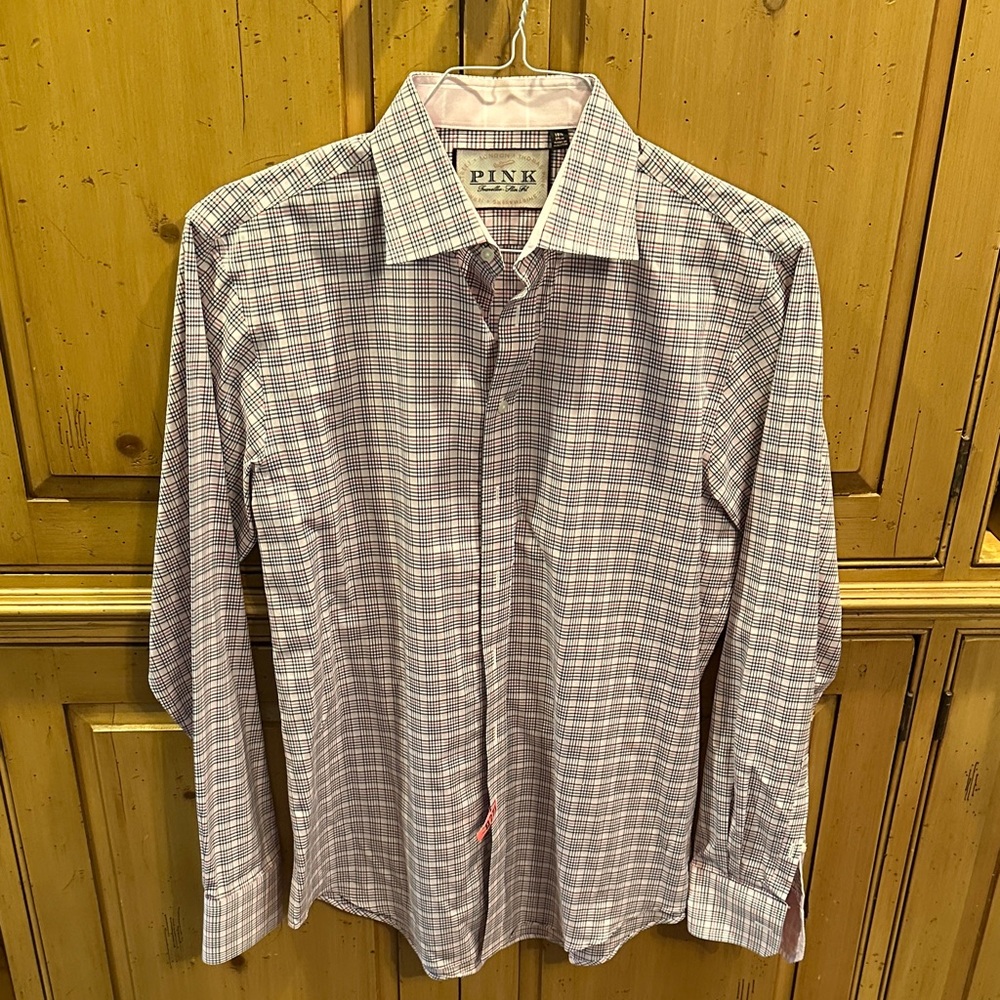 PINK Thomas Pink checkered shirt